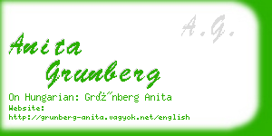 anita grunberg business card